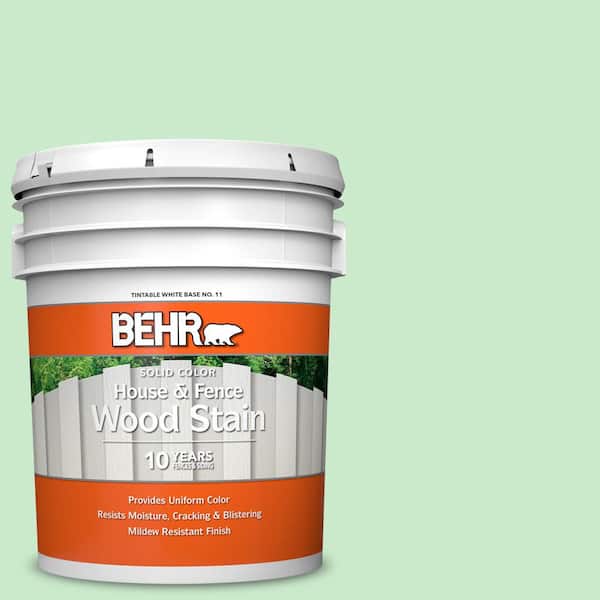BEHR 5 gal. #P390-2 Chilled Mint Solid Color House and Fence Exterior Wood Stain