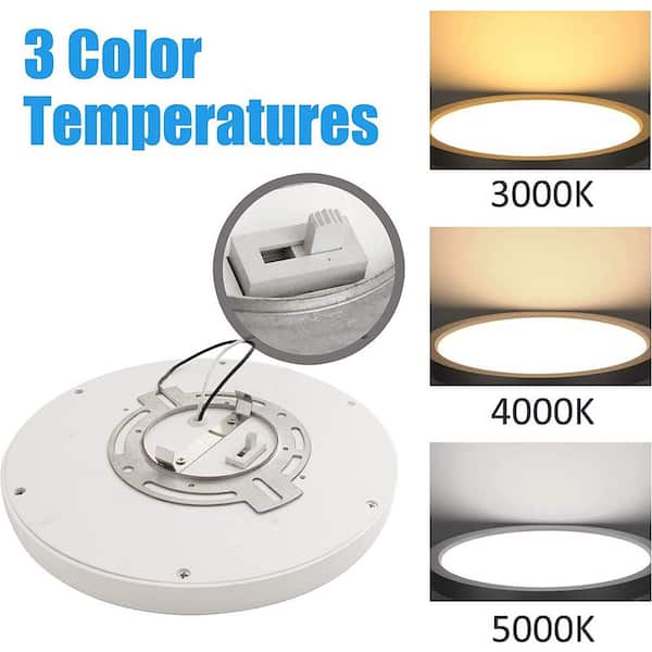 5 in. White Round Flat 3000K 4000K 5000K Integrated LED Flush Mount Ceiling Light Disk Light for Hallway Living Room
