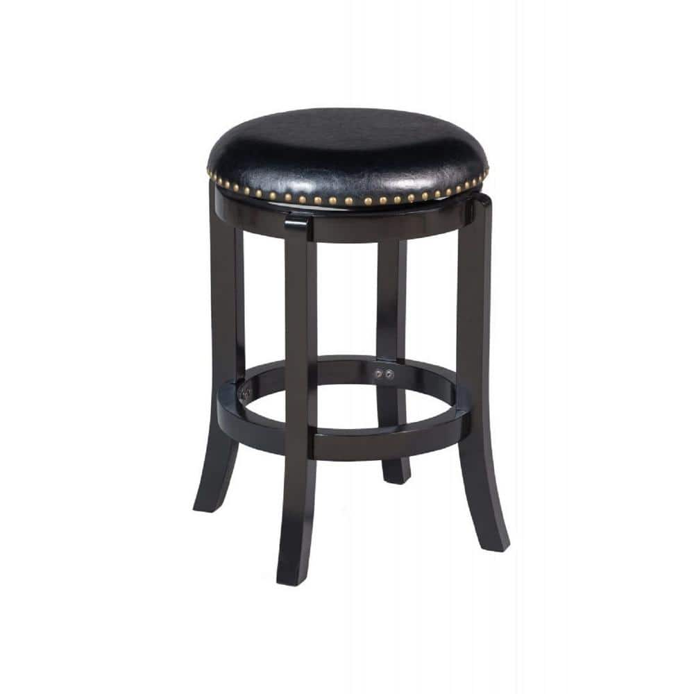 Boraam Cordova 29in. Backless Swivel Wood Bar Stool  Black Finish