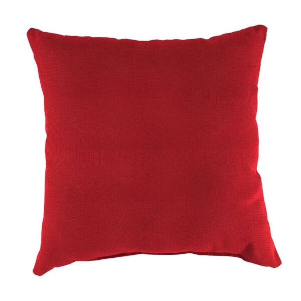 Jordan Manufacturing Sunbrella Spectrum Crimson Square Outdoor Throw Pillow