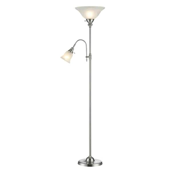 Hampton Bay Steel Floor Lamp with Light Non Title 20-DISCONTINUED