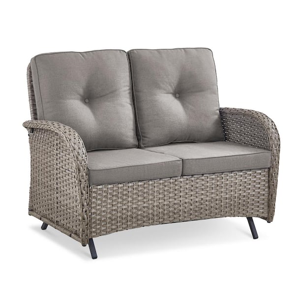 公式通販 - 人気アイテム多数 Double Outdoor Metal Grey Mixed Outsunny Glider with Bench その他