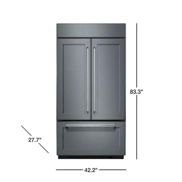 Kitchenaid 24 2 Cu Ft Built In French, Refrigerators That Accept Cabinet Panels