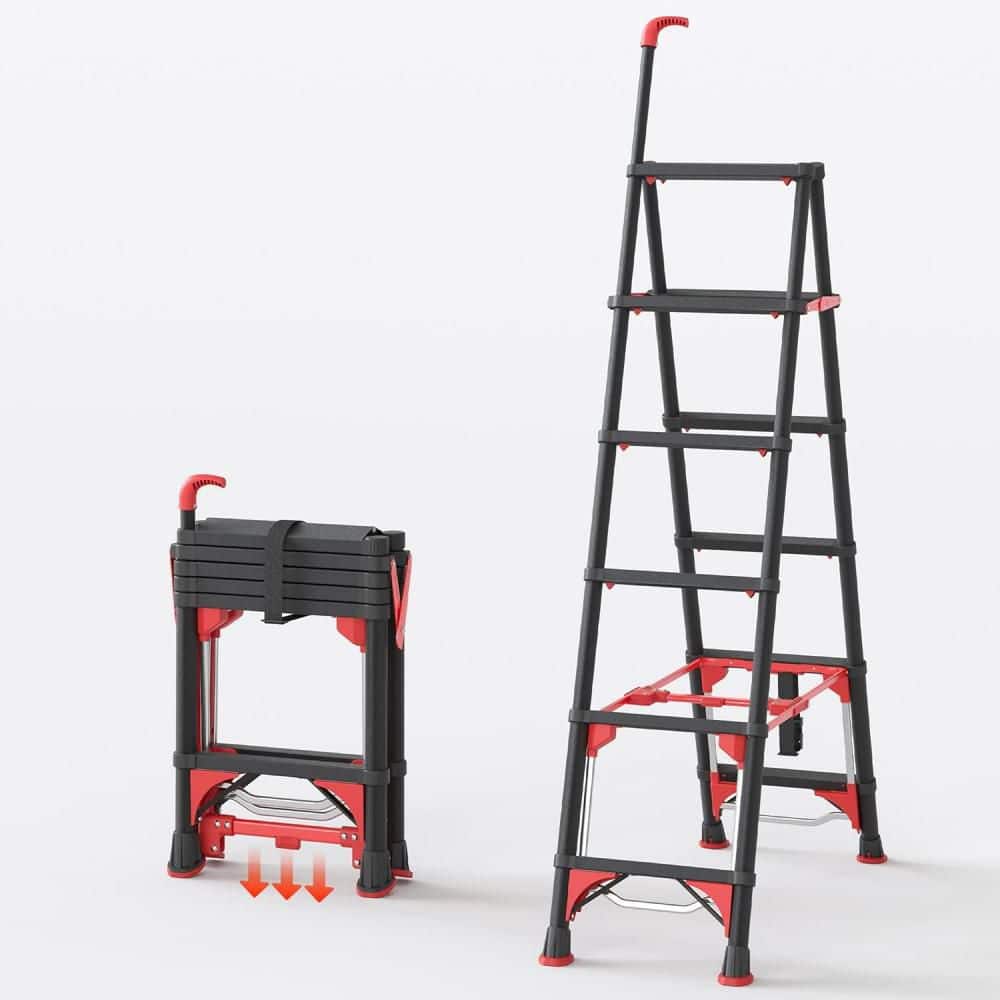 Maison Backyards 5.4 ft Reach Aluminum Multi-Position Ladder with