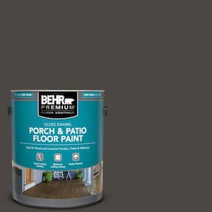 1 gal. #PPU24-01 Black Mocha Gloss Enamel Interior/Exterior Porch and Patio Floor Paint