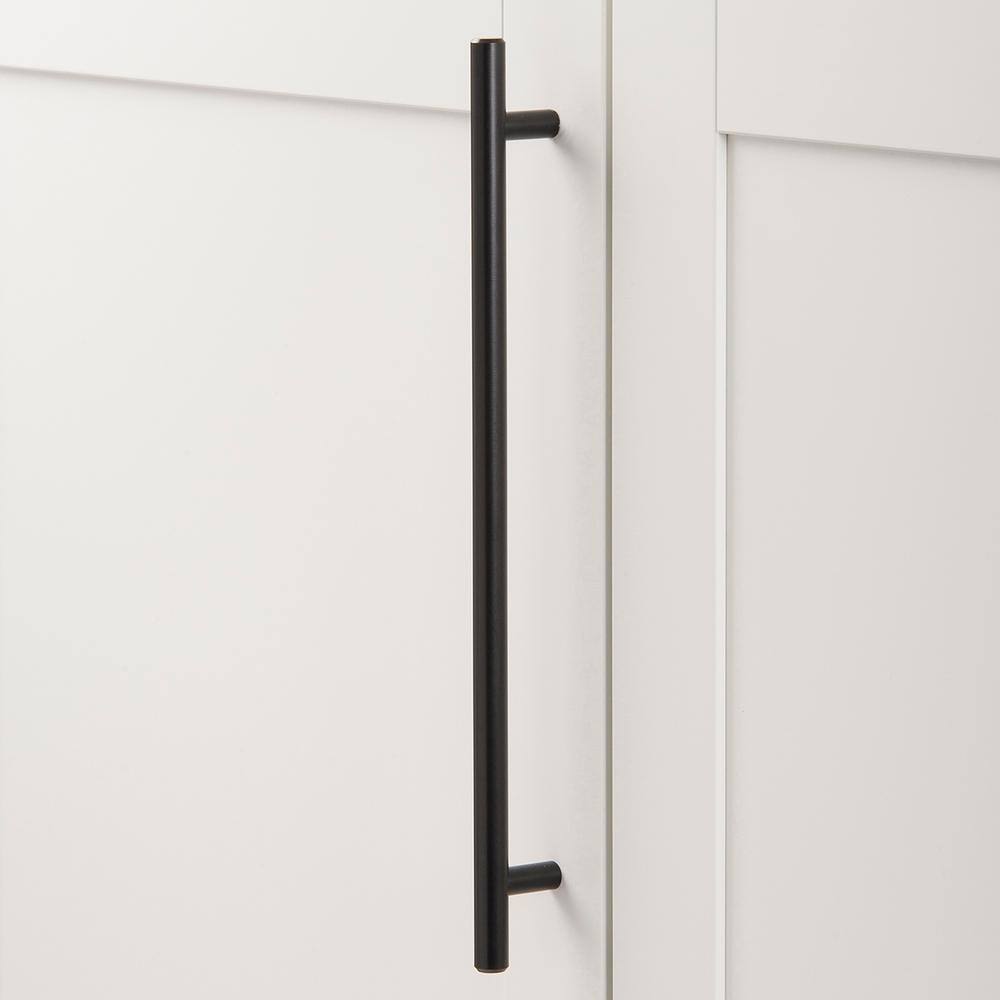 Matte Black Steel Bar Pulls with Mounting Hardware, 10-1/16" Center to Center