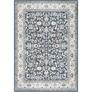 Madison Floral Gray 9 ft. x 13 ft. Indoor Area Rug