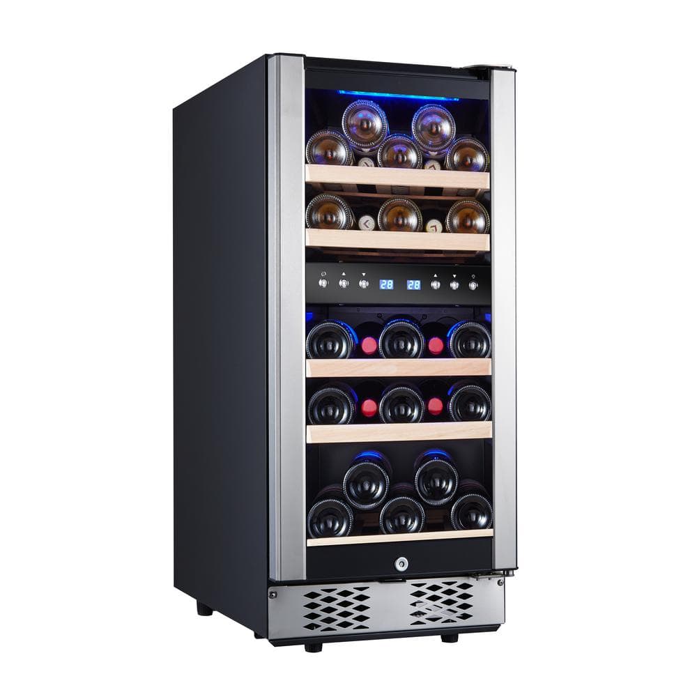 Aoibox Smart Kitchen Appliances Automatic Cold Cooler Red Wine Shelf Beverage & Wine Cooler in Black