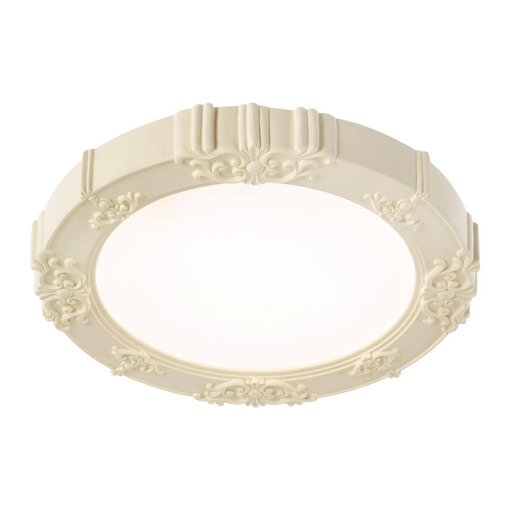 19.29 in. Beige Modern Round Flush Mount Ceiling Light with Acrylic Shade and 3-Color Integrated LED Light Source price history on PriceWatchPro