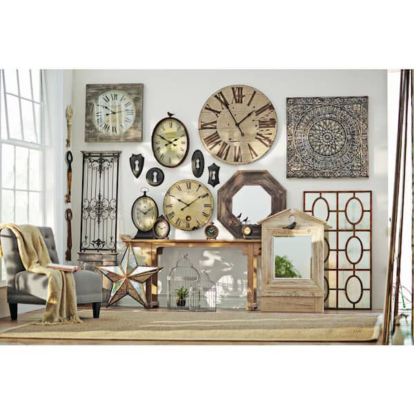 Owl Trunk Leaves Clock Living Room Home Decor Large Round