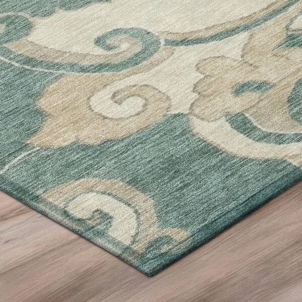 Chantille Machine Washable Indoor/Outdoor Abstract ACN3034 Seafoam 3 ft. x 4 ft. Area Rug