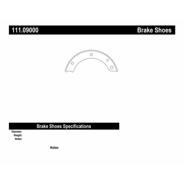 Centric Parts Parking Brake Shoe 111.09000 The Home Depot