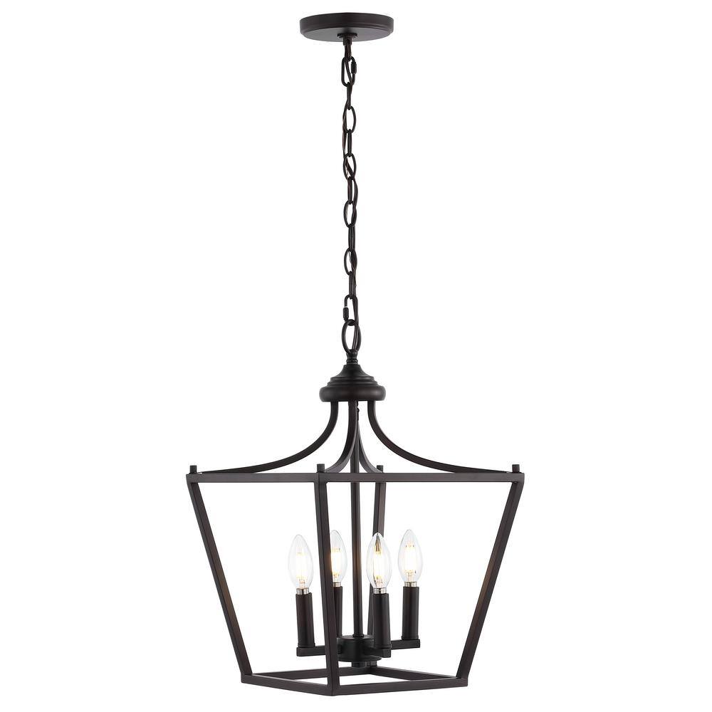 Camden 13" 4-Light LED Oil-Rubbed Bronze Farmhouse Pendant Lantern
