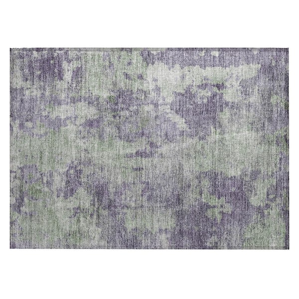 Chantille ACN573 Purple 1 ft. 8 in. x 2 ft. 6 in. Machine Washable Indoor/Outdoor Geometric Area Rug
