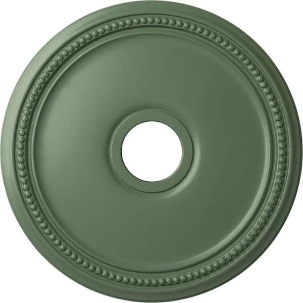 Ekena Millwork 1-1/8" x 18" x 18" Polyurethane Diane Ceiling, Hand-Painted Athenian Green