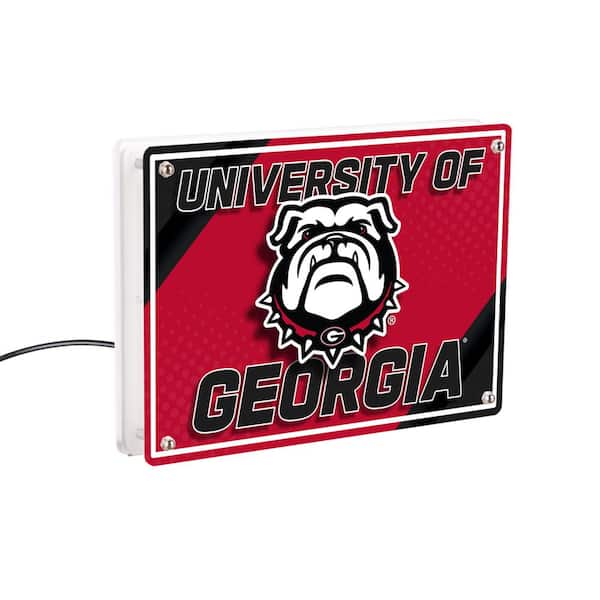 Evergreen University of Georgia NCAA Red Rectangle Desklite LED Decor