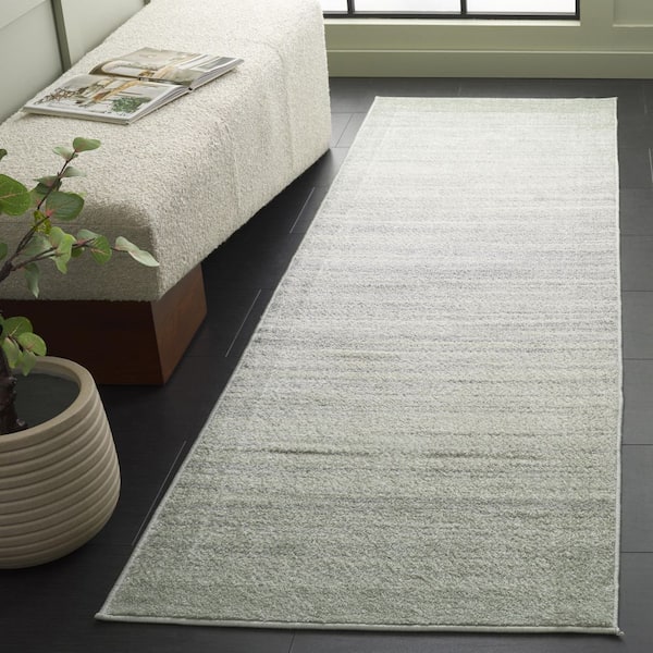 Adirondack 3 ft. x 8 ft. Sage/Gray Gradient Transitional Runner Rug