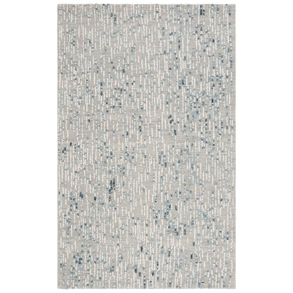 SAFAVIEH Abstract Gray/Blue 4 ft. x 6 ft. 2-Tone Marle Area Rug