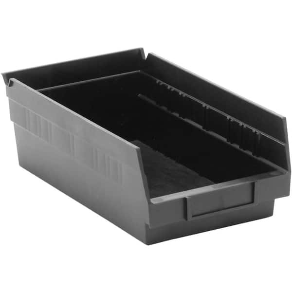 4 In. Economy 2.59 Qt. Shelf Bin in Black (30-Pack)