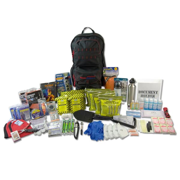 Deluxe - Kit de supervivencia de emergencia para 4 personas - Kit de mochila