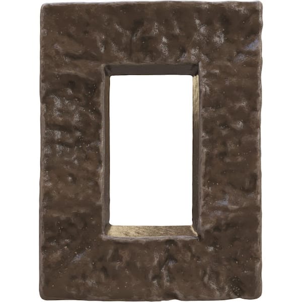 Ekena Millwork 4 in. W x 3 in. D x 7-7/8 in. H Universal Electrical Cover for StoneWall Faux Stone Siding Panels in Willow Peak
