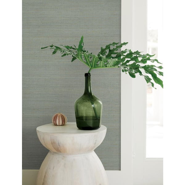 Blue Spa Milano Silk Solid Color Vinyl Non-Pasted Wallpaper Roll