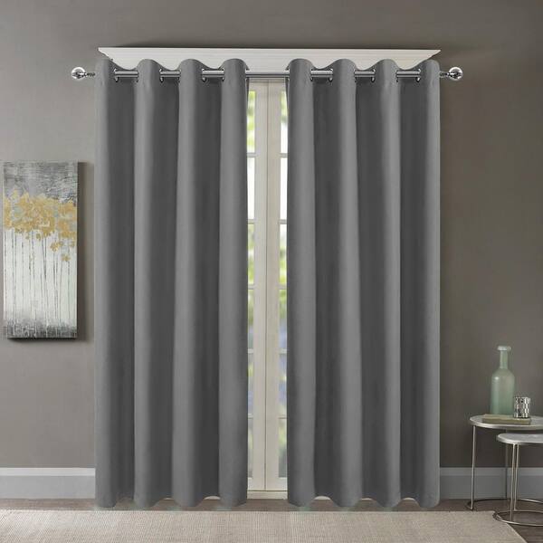 Lazzzy Grey Short Curtains for Gray Small Window 45 inch Water Repellent... 