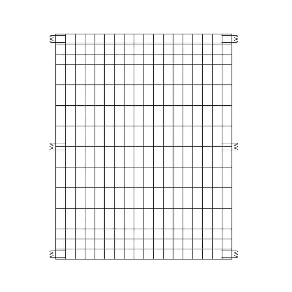 Vigoro 44 in. H x 36 in. W Steel Multi-Purpose No Dig Black Fence Panel ...