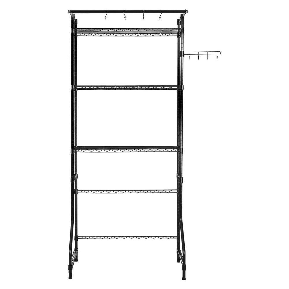 Over Washer and Dryer Storage Shelf, Adjustable Single Row Shelves, 3-Tier Laundry Rack with Hooks 2025 update price history on PriceWatchPro
