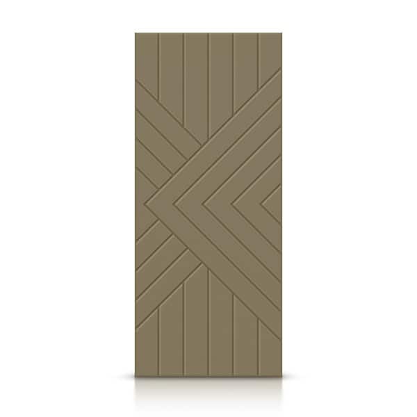 CALHOME 24 in. x 80 in. Hollow Core Olive Green Painted Composite MDF Interior Door Slab