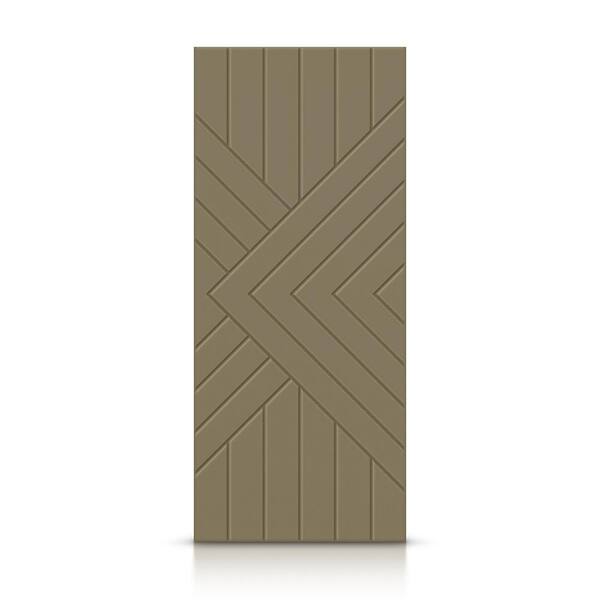 CALHOME 30 in. x 96 in. Hollow Core Olive Green Painted Composite MDF Interior Door Slab