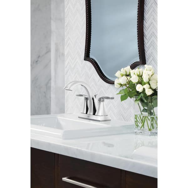 Voss 4 in. Centerset 2-Handle Bathroom Faucet in Chrome