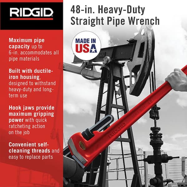 48 in. Long Heavy Duty Iron Pipe Wrench 48 in. Long Heavy Duty Iron Pipe Wrench