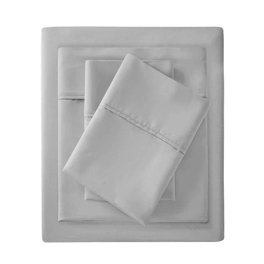300-Thread Count Organic 4-Piece Grey Cotton King Deep Pocket Sheet Set price history on PriceWatchPro