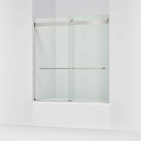 KOHLER Revel 59.625 in. W x 70 in. H Sliding Frameless Shower Door