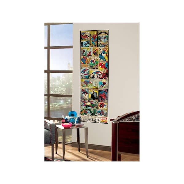 Unbranded 3 in. x 17.5 in. Marvel Comic Panel Spiderman Classic Peel and Stick Giant Wall Decal