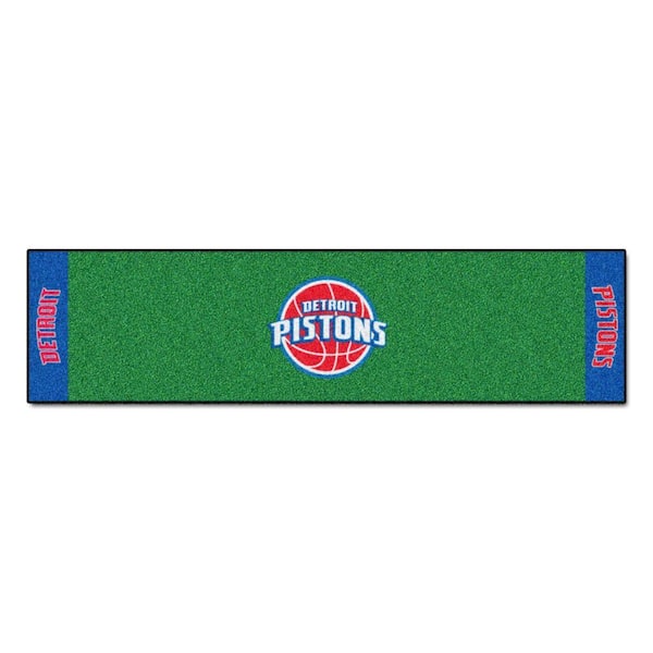 FANMATS NBA Detroit Pistons 1 ft. 6 in. x 6 ft. Indoor 1-Hole Golf Practice Putting Green