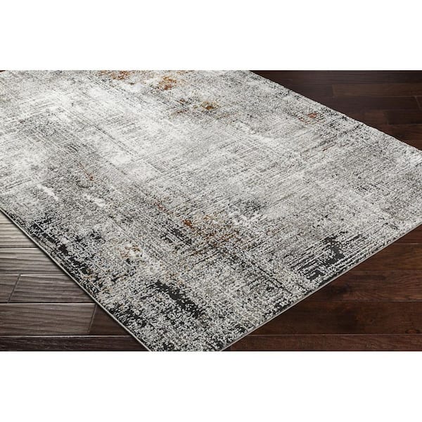 Allegro Plus Black Rustic Abstract 6 ft. 7 in. x 9 ft. Area Rug