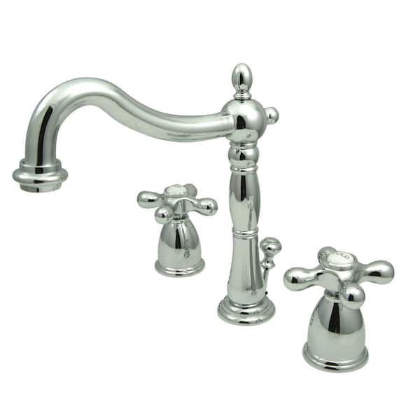 Shop Kingston Brass Victorian 8 in. Widespread 2-Handle Bathroom Faucet in Polished Chrome-HKB1971AX -... from Home Depot on Openhaus