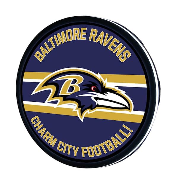 Evergreen Baltimore Ravens 15 in. Round Plug-in LED Lighted Sign ...