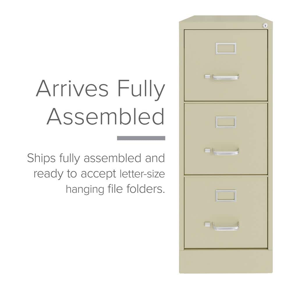 Putty 3-Drawer Lockable Vertical Mobile File Cabinet