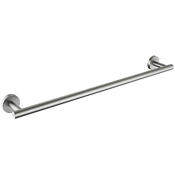 ruiling 24 in. Wall mount Towel Bar in Stainless Steel Brushed Silver