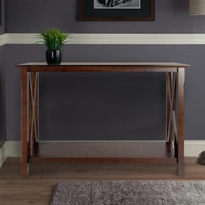 Xola 45 in. Cappuccino Standard Rectangle Wood Console Table with Storage