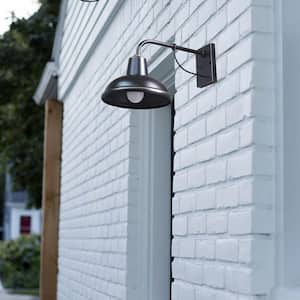 Tanner 1-Light Imperial Black Outdoor Barn Light Sconce