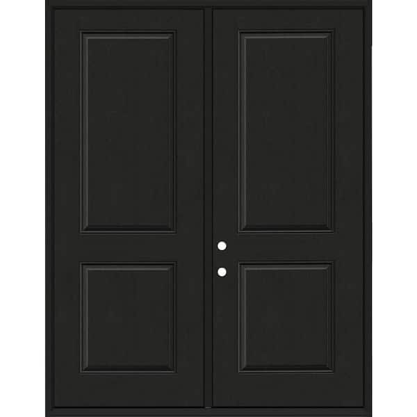 Regency 72 in. x 96 in. 2P Squaretop LHIS Onyx Stain Fiberglass Double Prehung Front Door with 4-9/16 Jamb