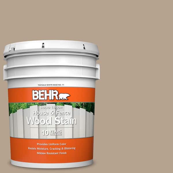 BEHR 5 gal. #ECC-53-2 Wild Rye Solid Color House and Fence Exterior Wood Stain