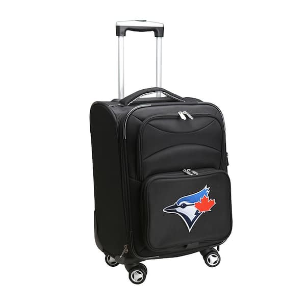 Denco MLB Toronto Blue Jays 21 in. Black Carry-On Spinner Softside Suitcase
