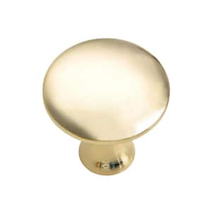 Charlton Cabinet Knob, Polished Gold, 1-1/4"