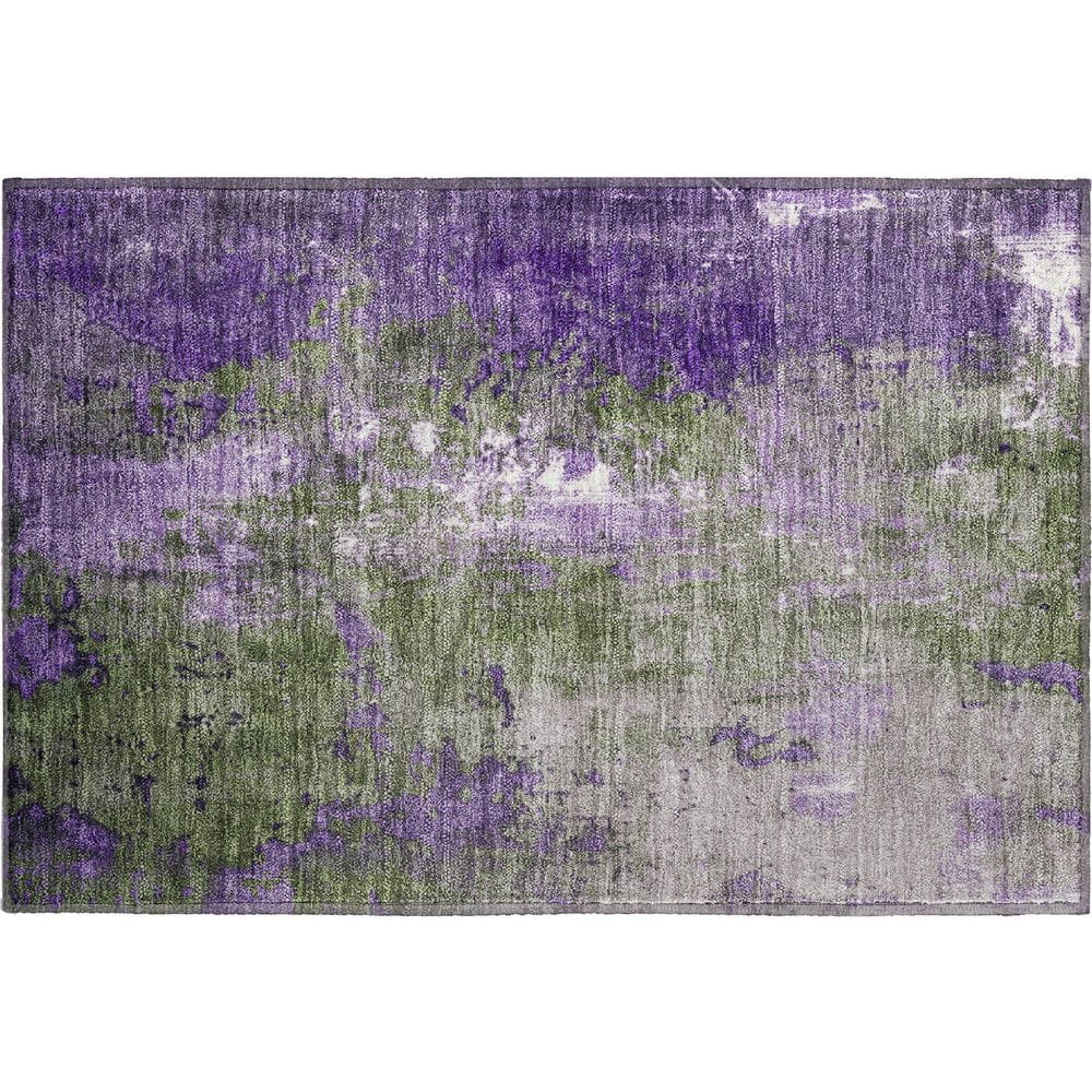 Mayfield Premium Machine Washable Abstract AMF1870 Olive 2 ft. x 3 ft. Area Rug price history on PriceWatchPro