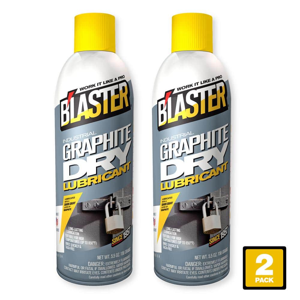 Blaster GRAPHITE Dry Aerosol Spray Lubricant Lubrication for Rubber Metal  Wood Plastic Locks Chains Roller Threads Anti Seize B'LASTER 8-GS 